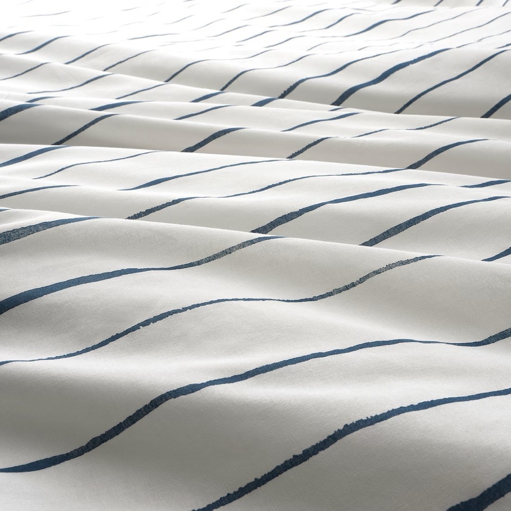 Ikea PAGODTRÄD Duvet cover and pillowcase white/dark blue, Twin BRAND NEW - Picture 3 of 5